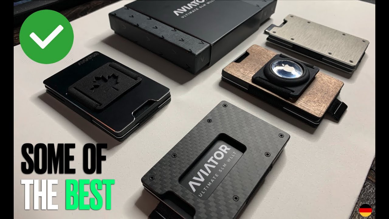 COMPARING All the AVIATOR Wallets! Slim Slide v Slide One (Air Tag, Carbon Fiber, Wood & Aluminum)