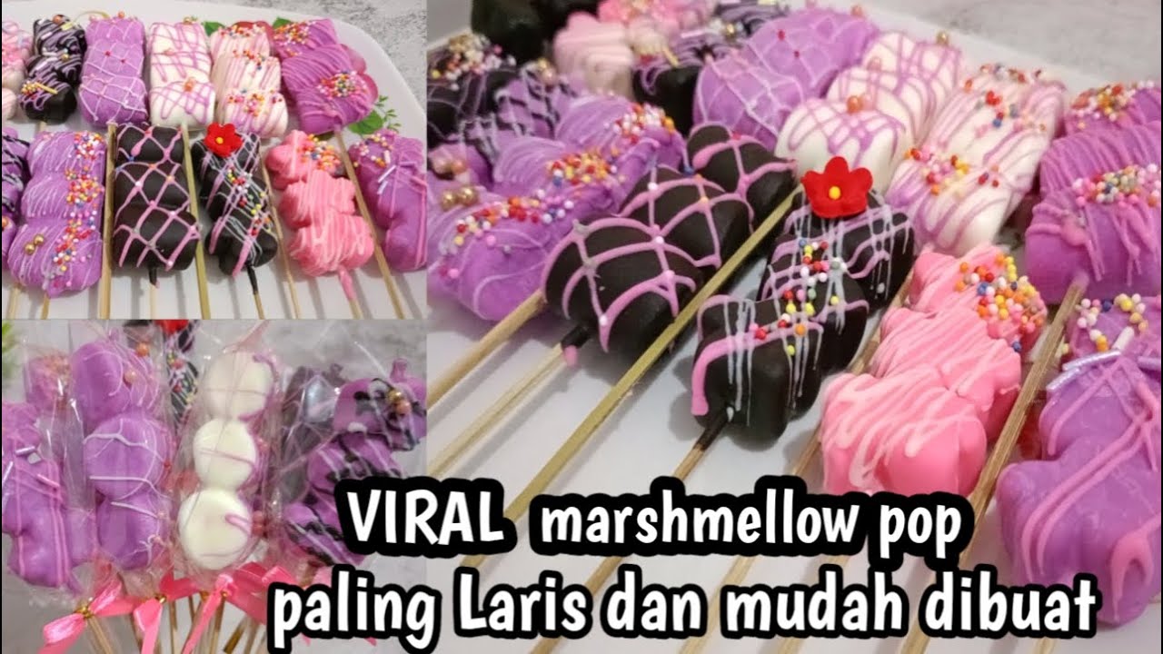 Siap siap diserbu bocil jualan ini !!! Marshmellow pop  ide jualan viral ,ide jualan ekonomis,viral