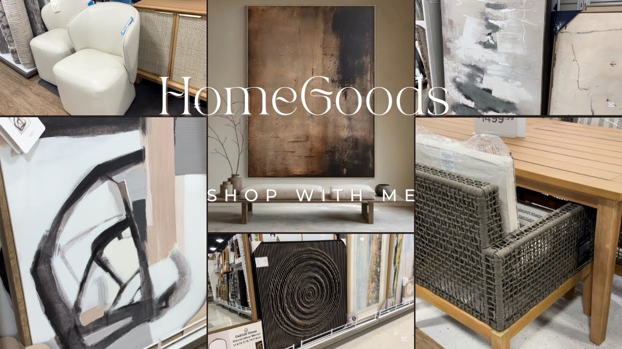 HomeGoods Shop With Me || High-End Furniture And Wall Decor/ Wall Art Finds￼