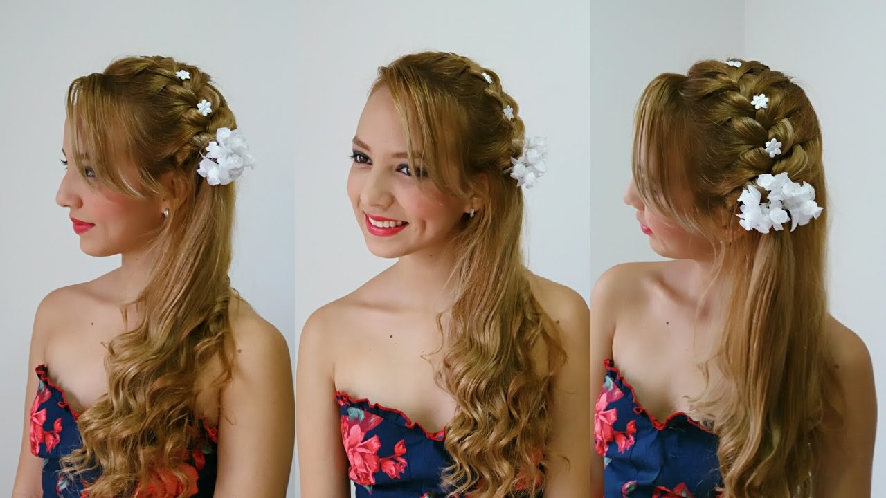 Peinados de Novia 👰  o Quinceañera 👸 con Trenzas y Rizos