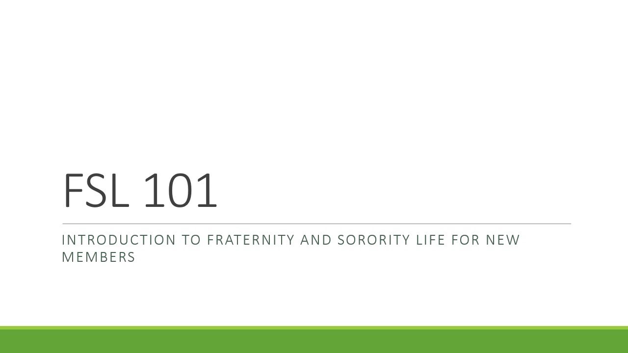 FSL 101: Video 1 (Fall 2024)