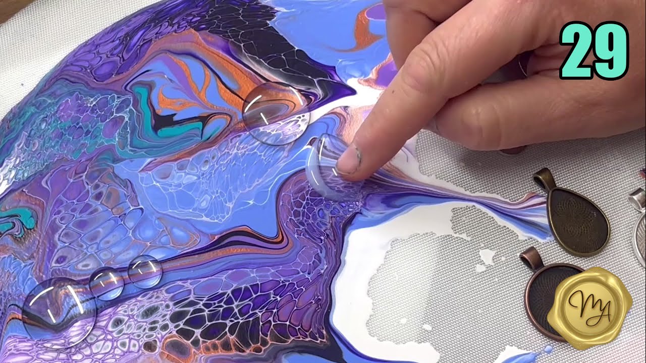 Акриловая заливка | Украшения FluidArt | День 29 из 30-дневного конкурса Fluid Art от MarjoleinART