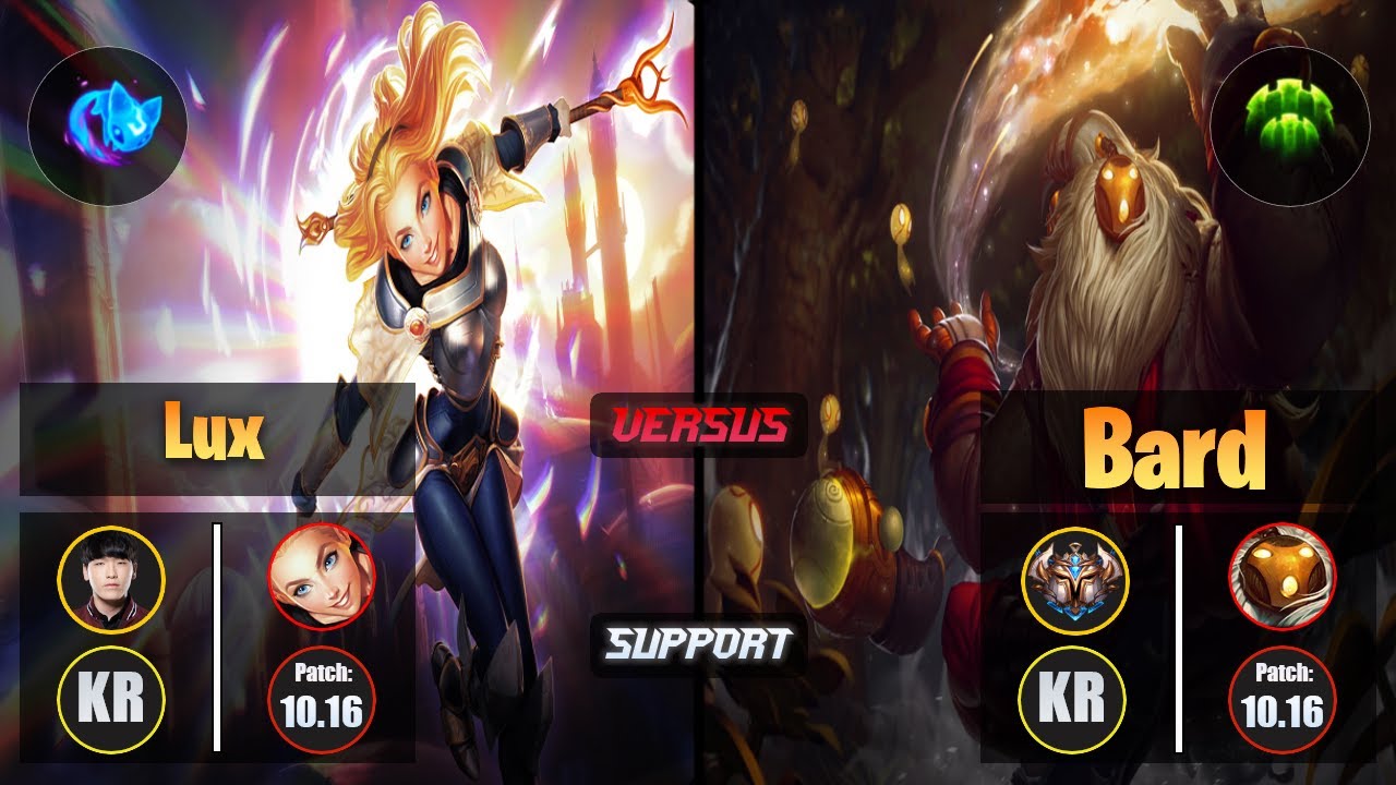 Kellin LUX (Support) [Summon Aery] VS BARD - Challenger KR Patch 10.16