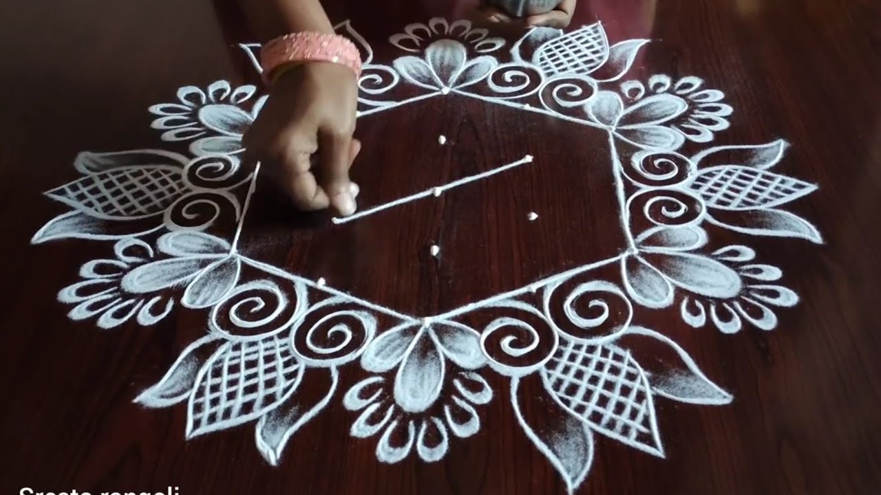 2 beautiful daily kolams (5×3) dot's....
