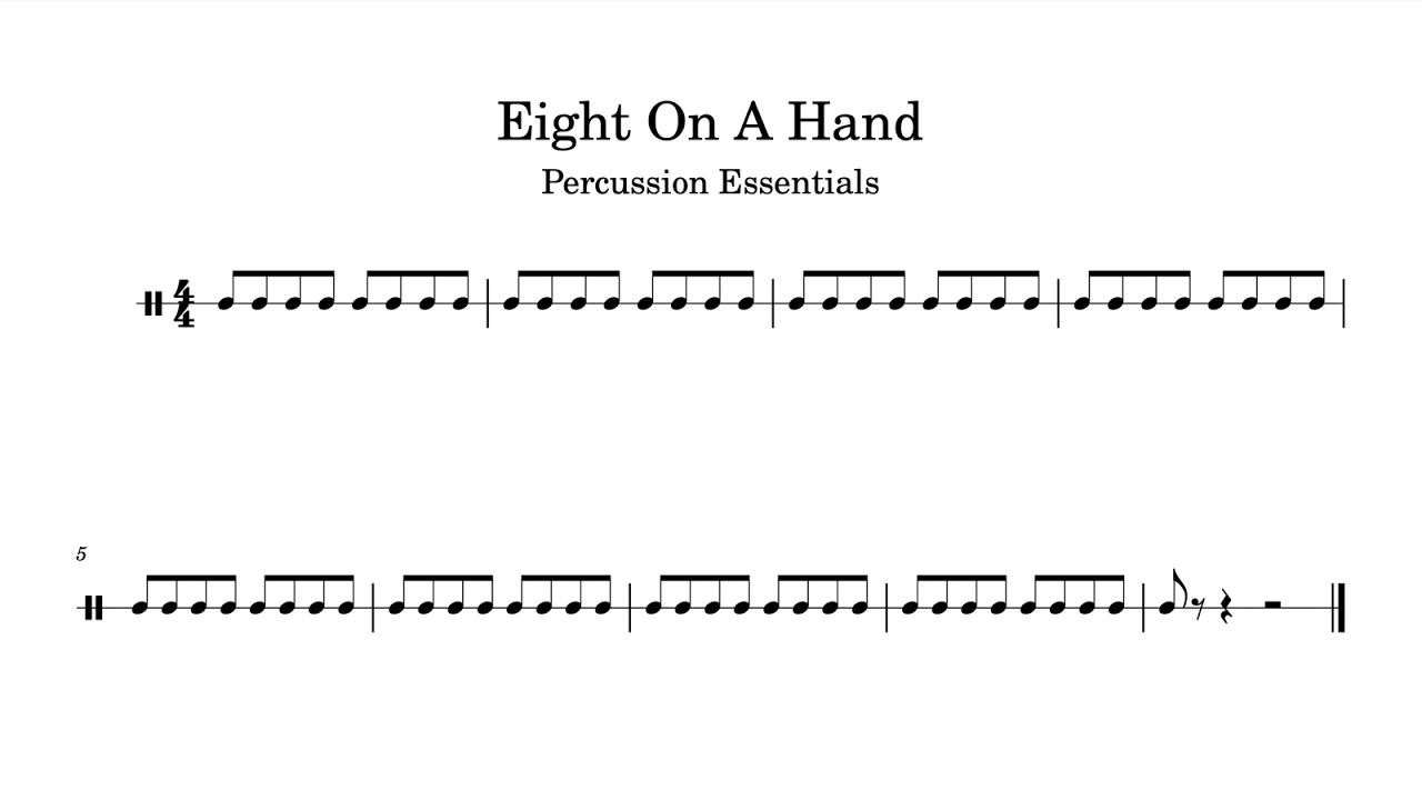 8 on a Hand – Drumline Warm-Up Play-Along (80–200 BPM) | Snare, Tenor & Bass Practice Track