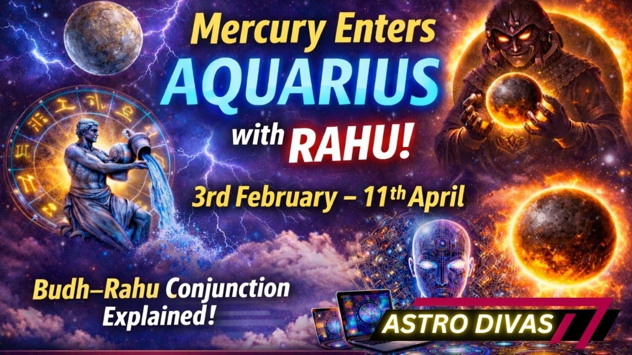 Mercury Enters Aquarius with Rahu (3 Feb – 11 April) | Budh–Rahu Conjunction Podcast | Astro Divas