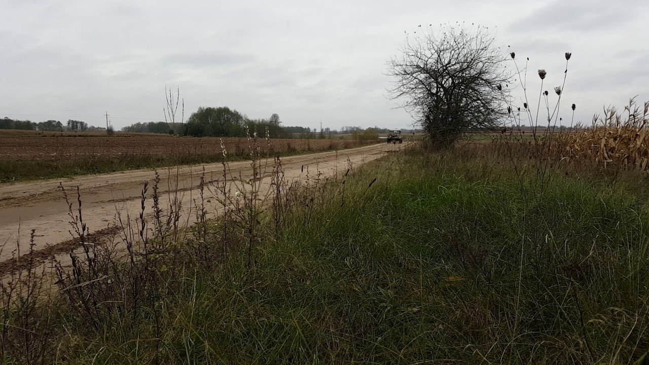 VW typ 82 K&uuml;belwagen drives on dirt road