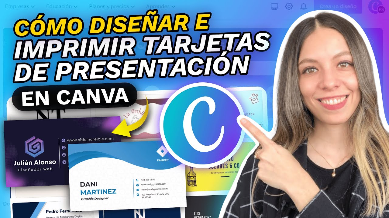 COMO DISEÑAR TARJETAS DE PRESENTACIÓN EN CANVA 2026 😱