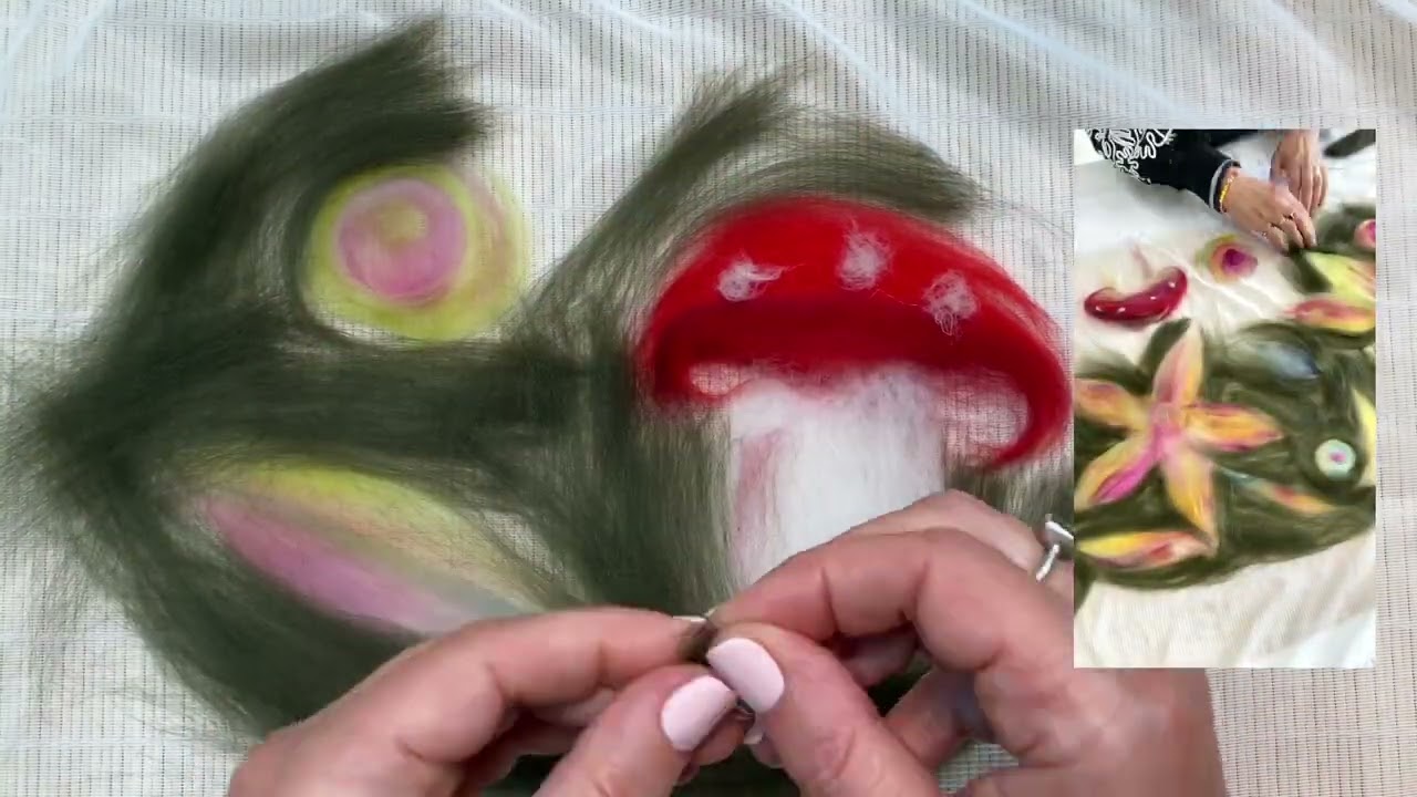 Cobweb Felt Scarf Tutorial : ‘Toadstool Walk’