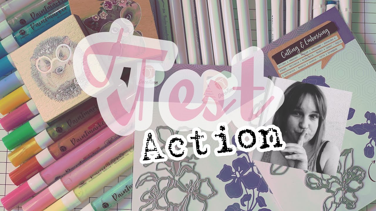 TEST ACTION : TWIN MARKER DOTS, PAINT MARKER, DIES, TAMPONS...