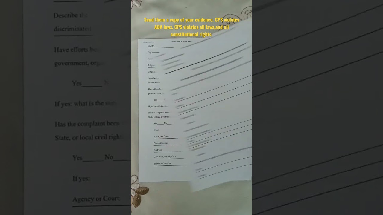 ADA Complaint Form if you have a Disability.