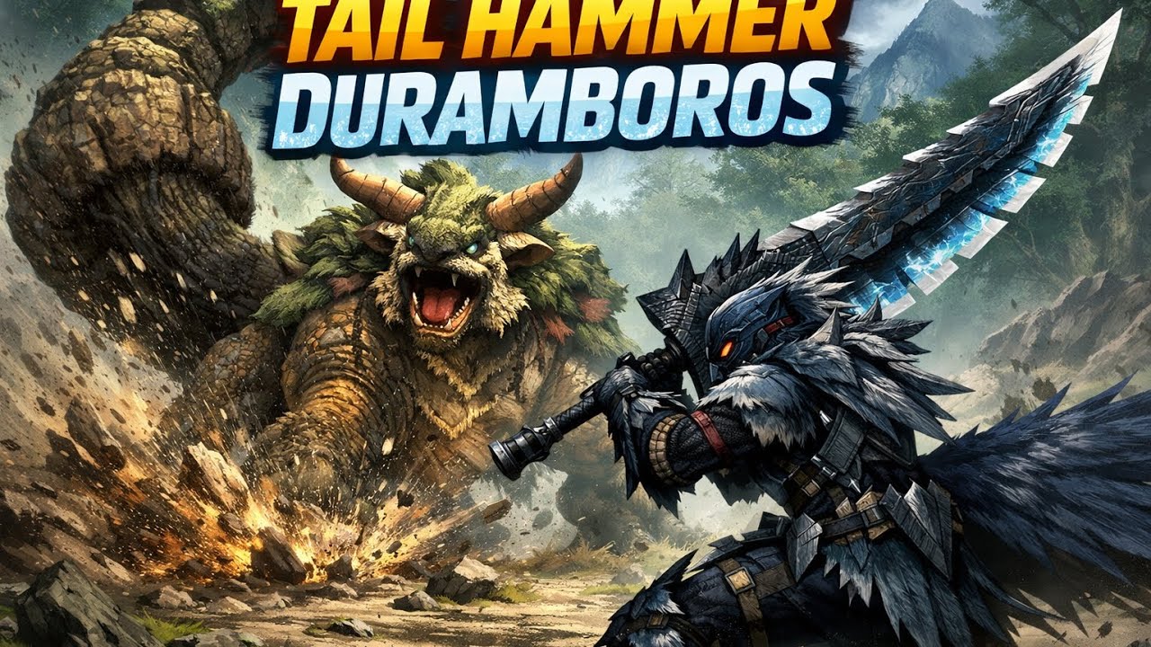 a giant monster that can fly without wings,!? Duramboros - Tail hammer  wvyern! 