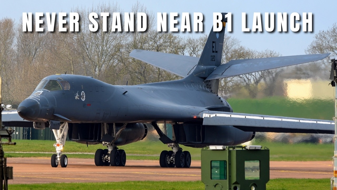 SCREAMING B-1 Bombers Full Afterburner Launch from RAF Fairford.