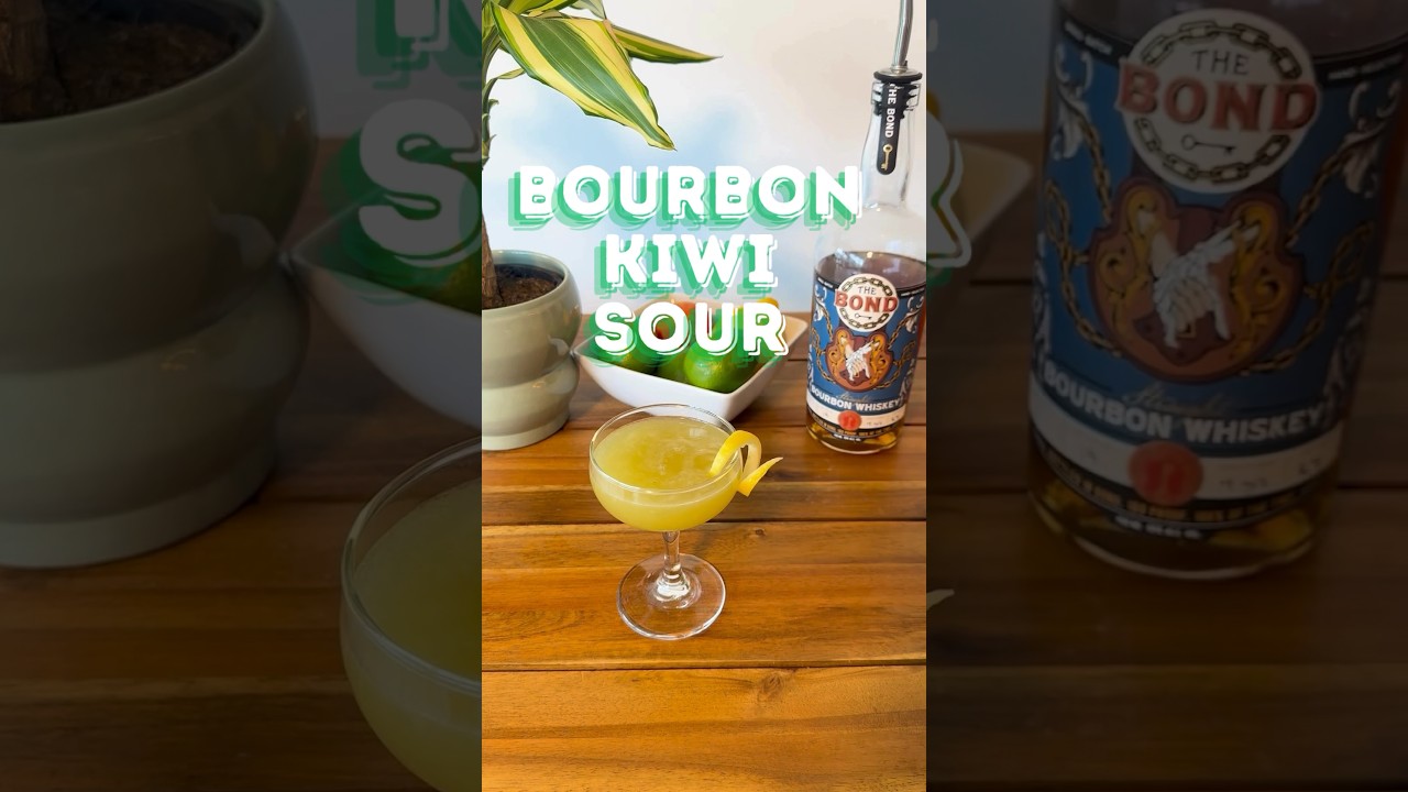 Did we just make the cocktail of the summer? 🫢 The Bond is perfect in this Bourbon Kiwi Sour 🤌🏻