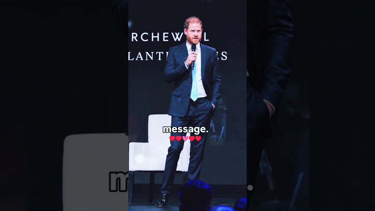 Prince Harry&hearts;️Teleprompter Suddenly stopped During live Speech| #shorts #PrinceHarry #Royalfamily