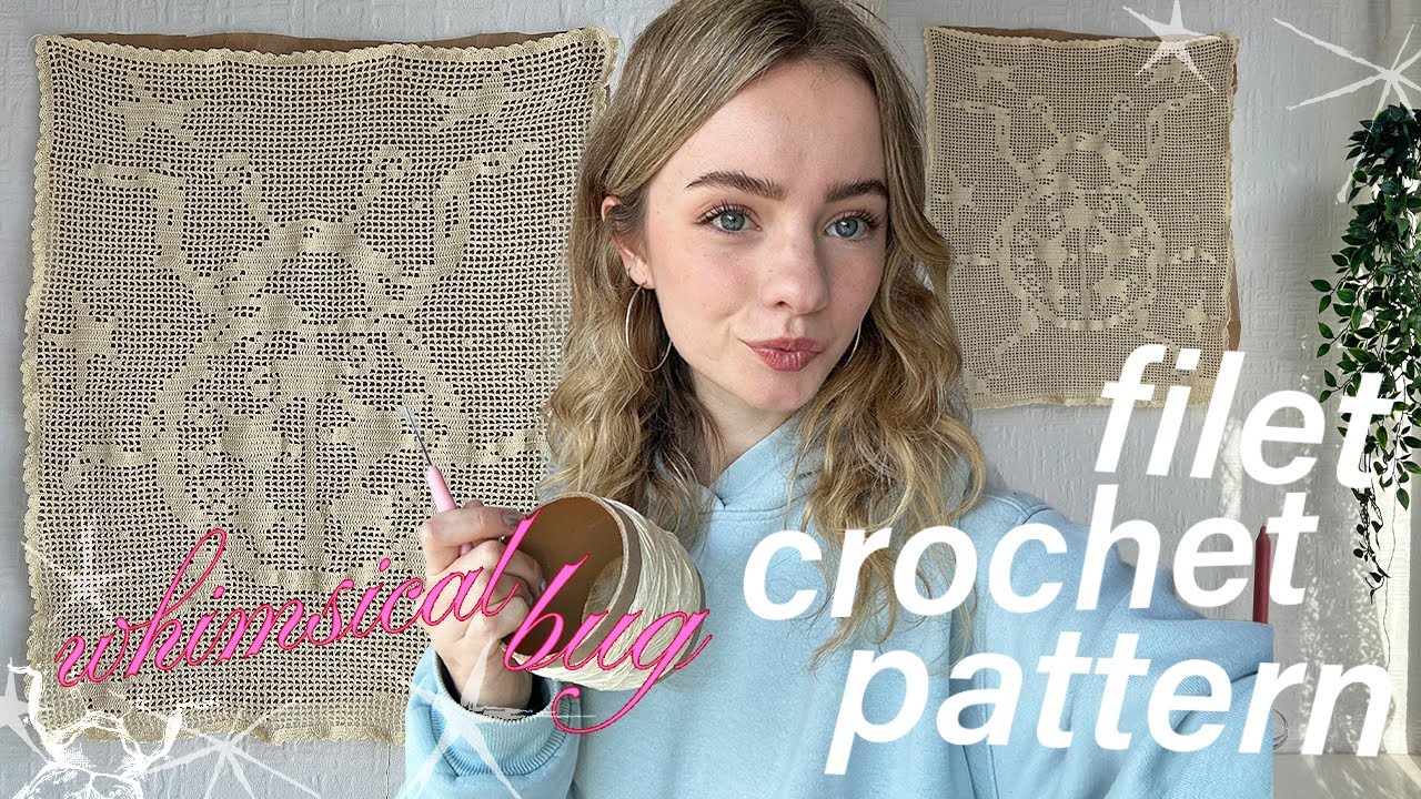 WHIMSICAL BUG FILET CROCHET PATTERN | I Designed My First Crochet Pattern ☆