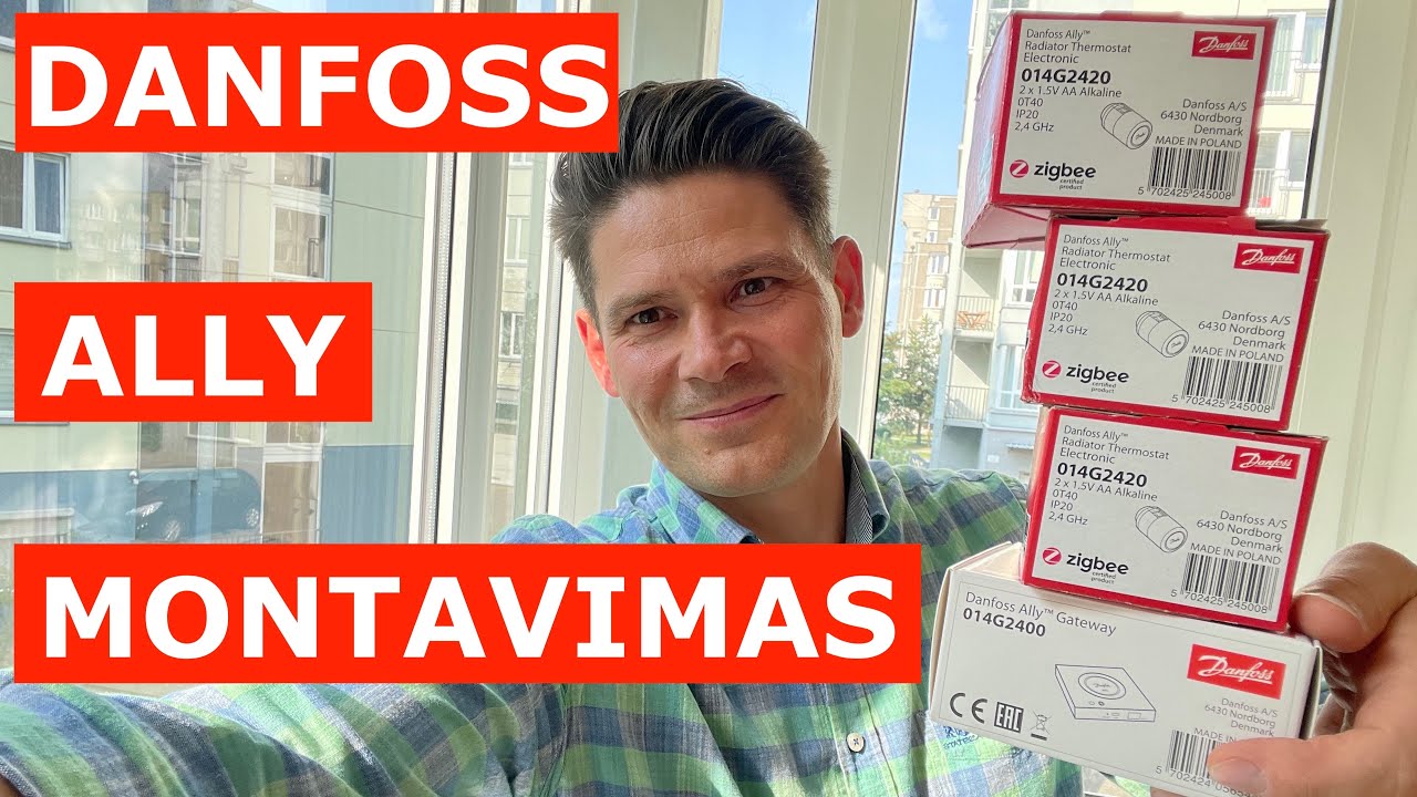 Elektroninių termostatų Danfoss Ally montavimas