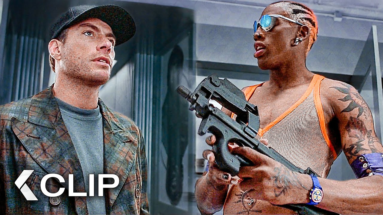 Van Damme Prevents a Mass Shooting Disaster - DOUBLE TEAM Clip