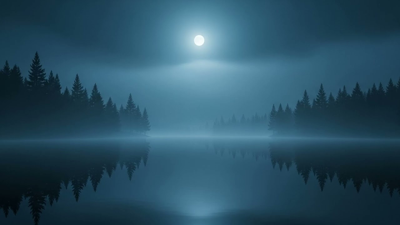 Deep Relaxation Music 🌌 Calm Lake at Night (3 Hours)