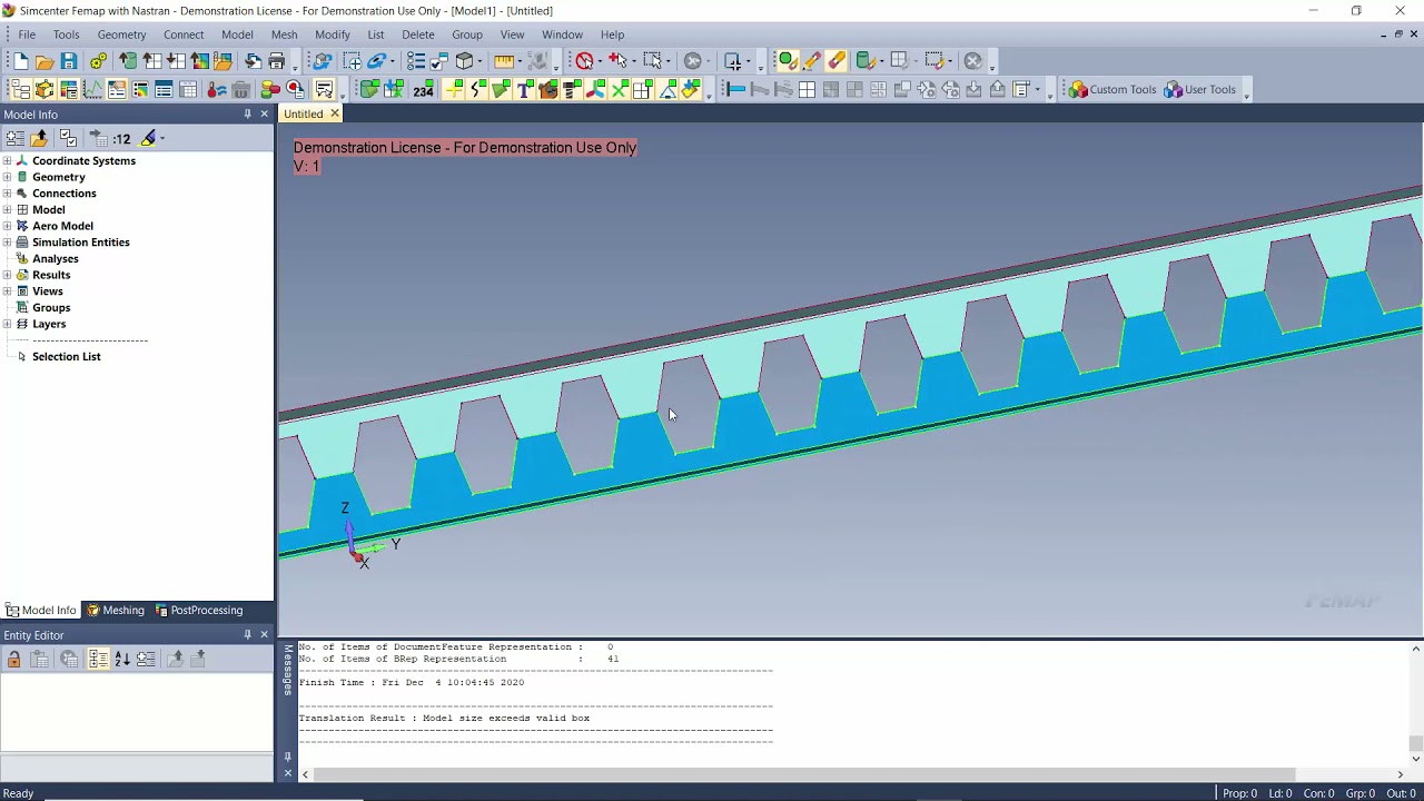 Импорт и преобразование геометрической модели в расчетную. Femap с NX Nastran