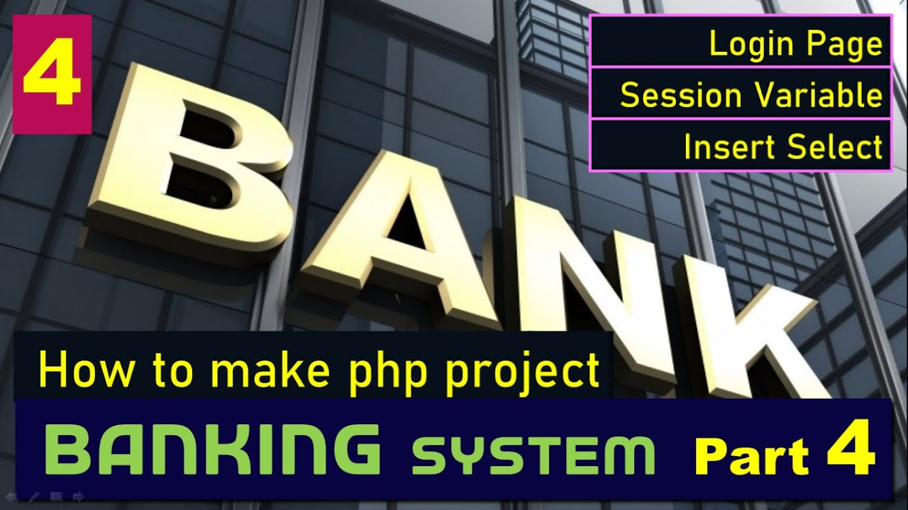 Banking PHP project Part 4 | How to make Login Page | Login page validate with mysql server
