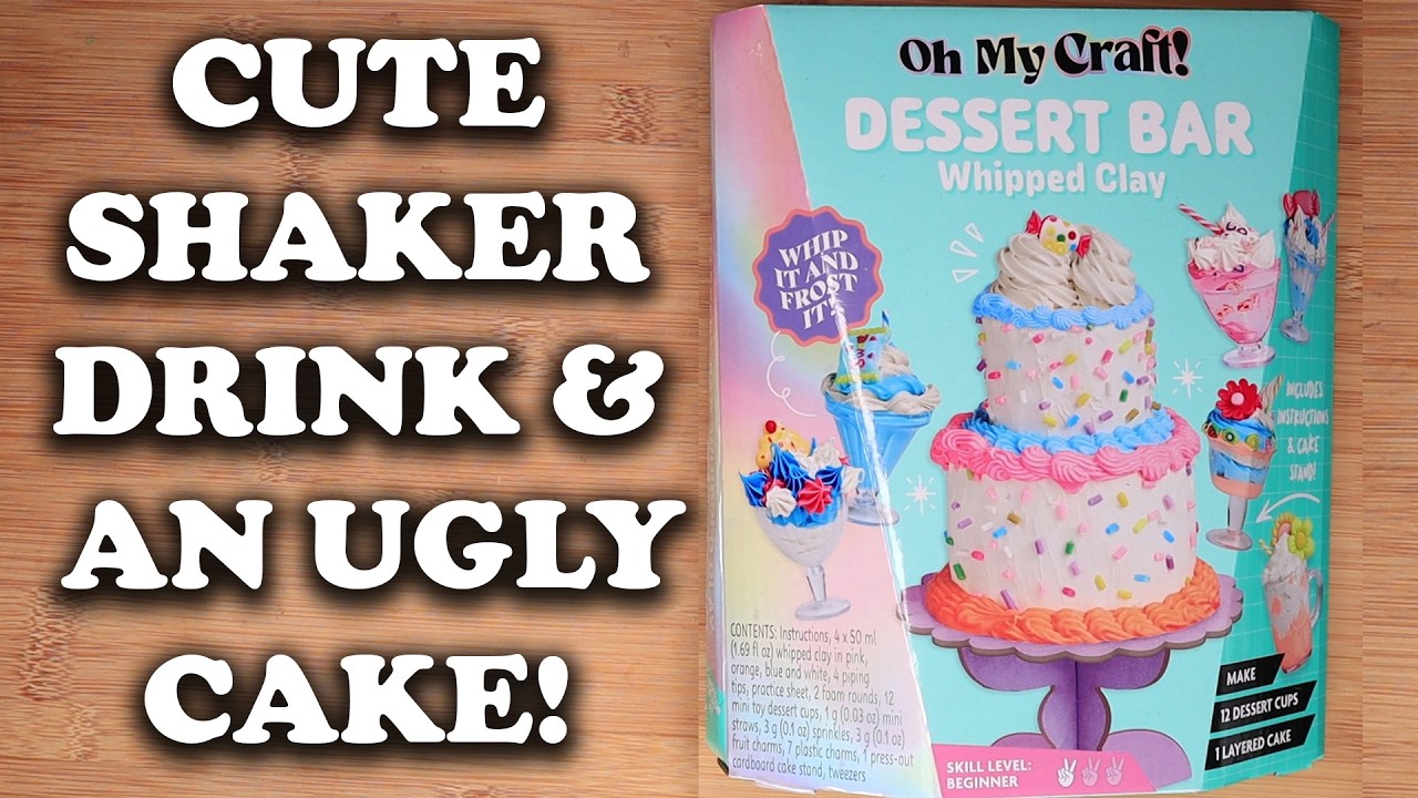 Oh My Craft! Mini Desserts Whipped Clay Kit - Making A Shaker Charm Drink & Decorating A Cake