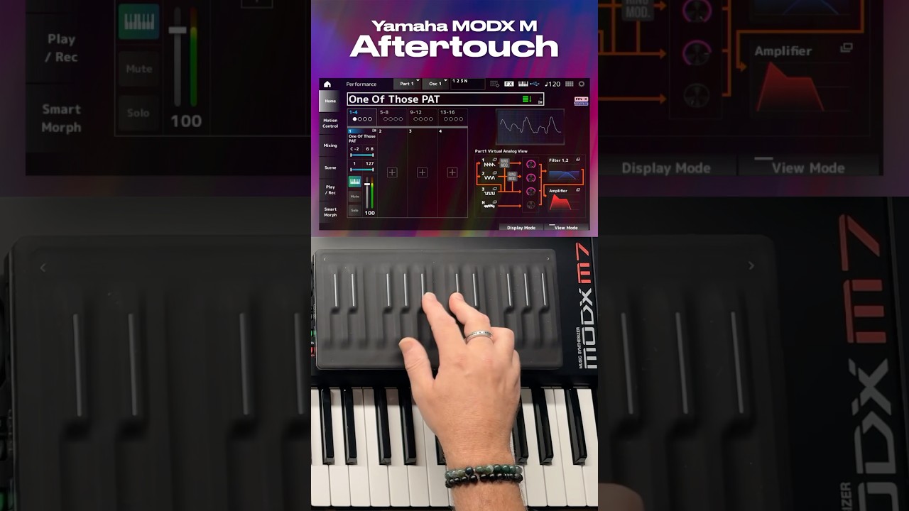 Все три синтезаторных движка в Yamaha MODX M поддерживают полифоническое послекасание 