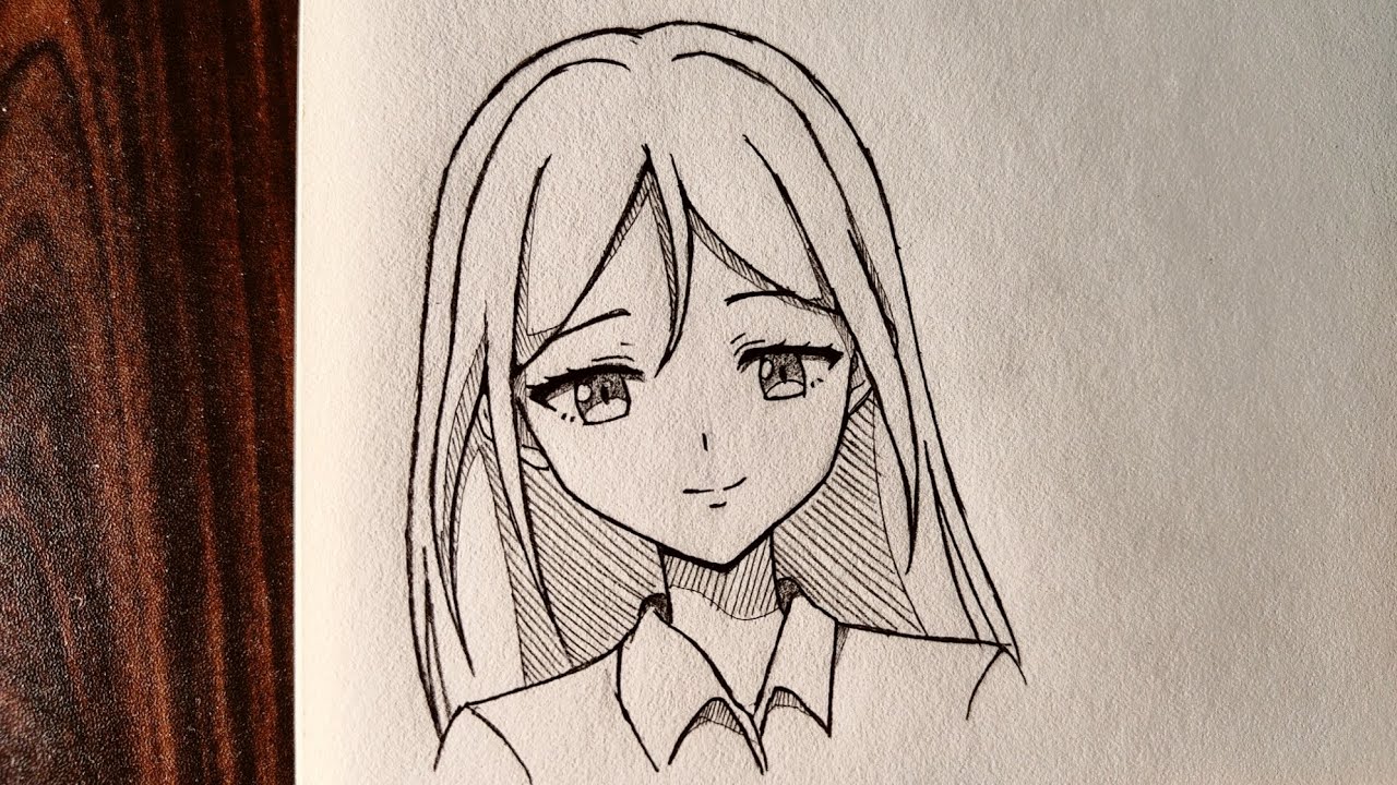 How to draw cute girl step by step | easy to draw for beginner 