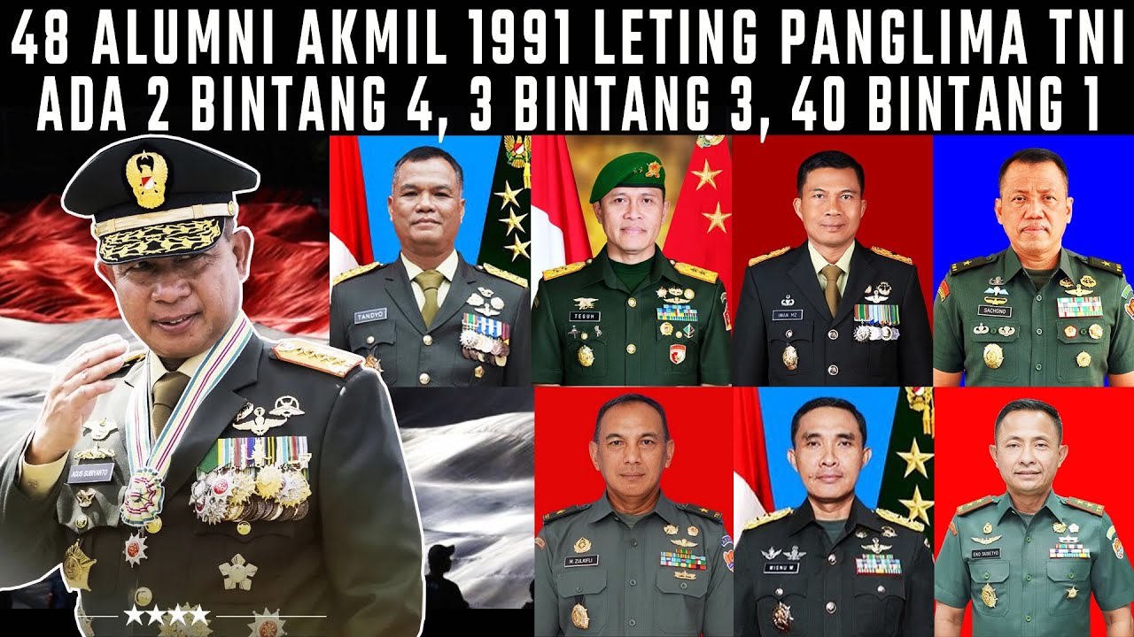 48 ALUMNI AKMIL 1991 LETING PANGLIMA TNI, DIMANAKAH MEREKA SEKARANG ??