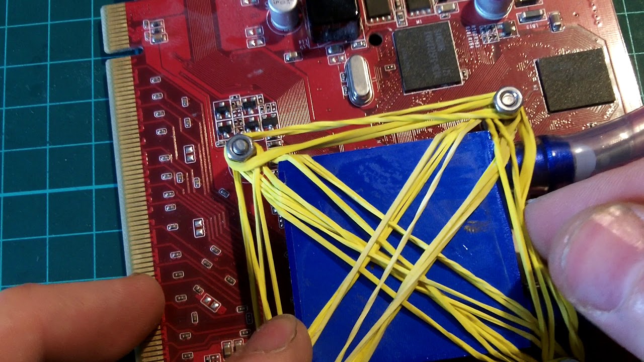 DIY water cooling graphics card preparations. RubberMagic