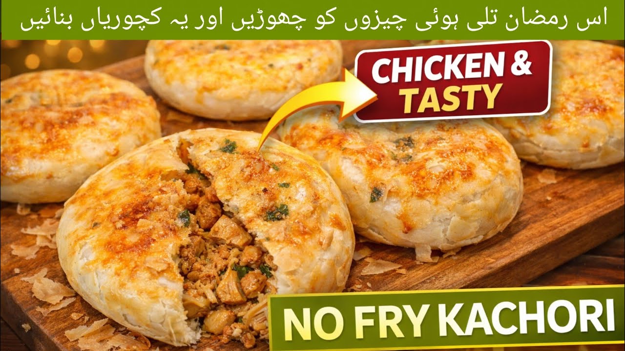 No Fry Chicken Kachori Recipe | Crispy & Flaky Chicken Kachori | Ramadan Special Snack