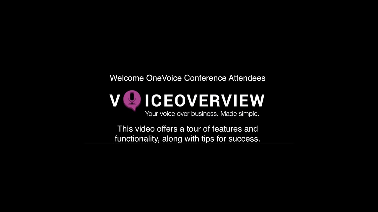 VOICEOVERVIEW - OneVoice Exhibit Hall Demo