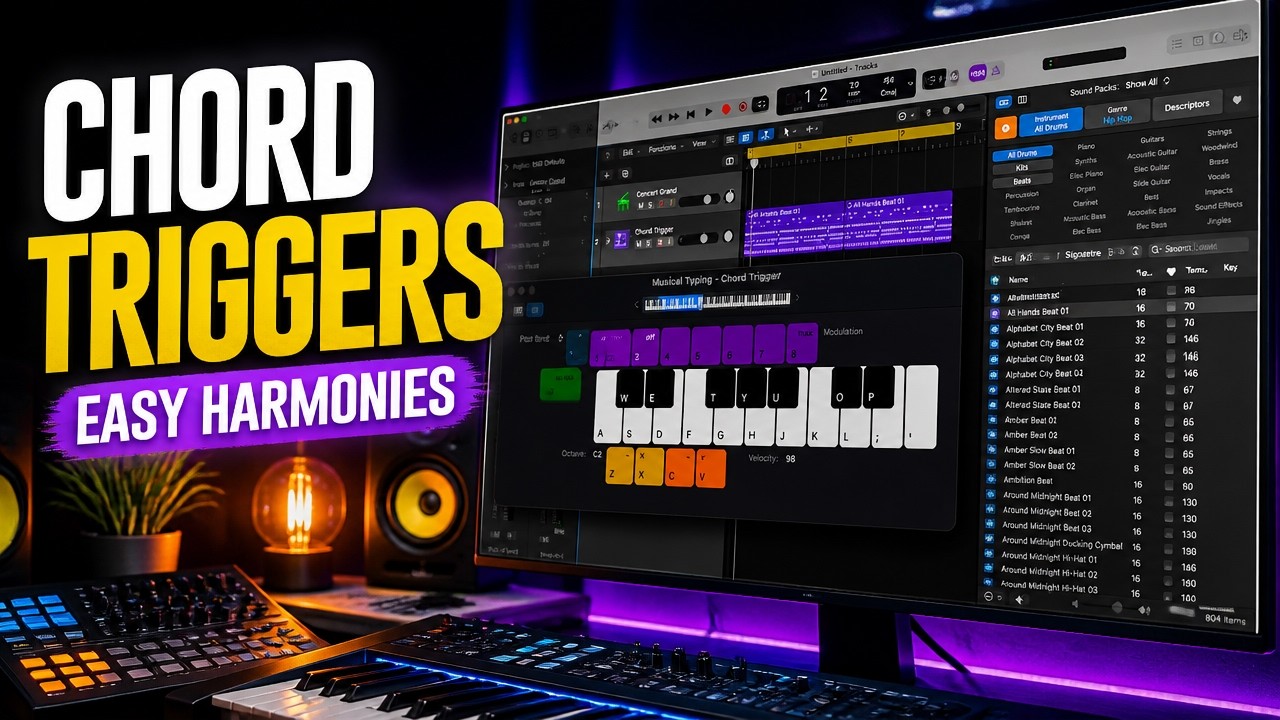 MAKE BETTER BEATS USING CHORD TRIGGERS | LOGIC PRO TUTORIAL FOR BEGINNERS | BEAT MAKING BASICS