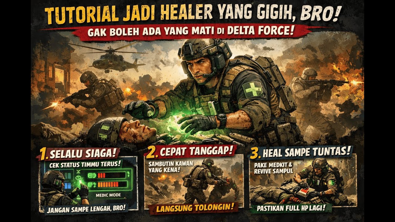 TUTORIAL JADI HEALER YANG GIGIH, BRO! Gak Boleh Ada yang Mati di Delta Force!