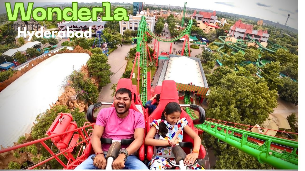 Roller coaster ride in wonderla,Hyderabad 🎢 🌊🐳