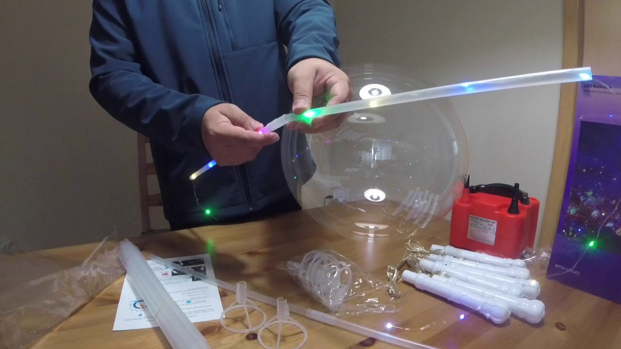 LED Balloons assembly with stick