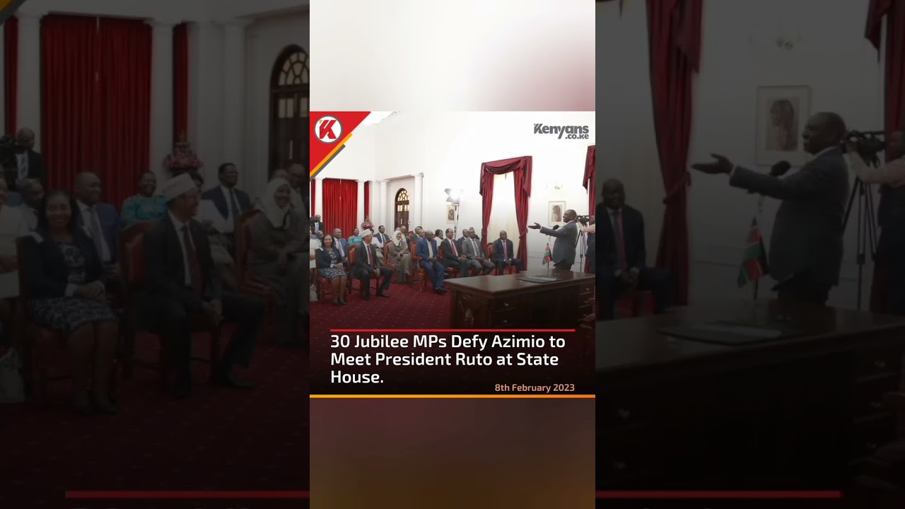 30 Jubilee MPs defy Azimio to meet President Ruto at State House