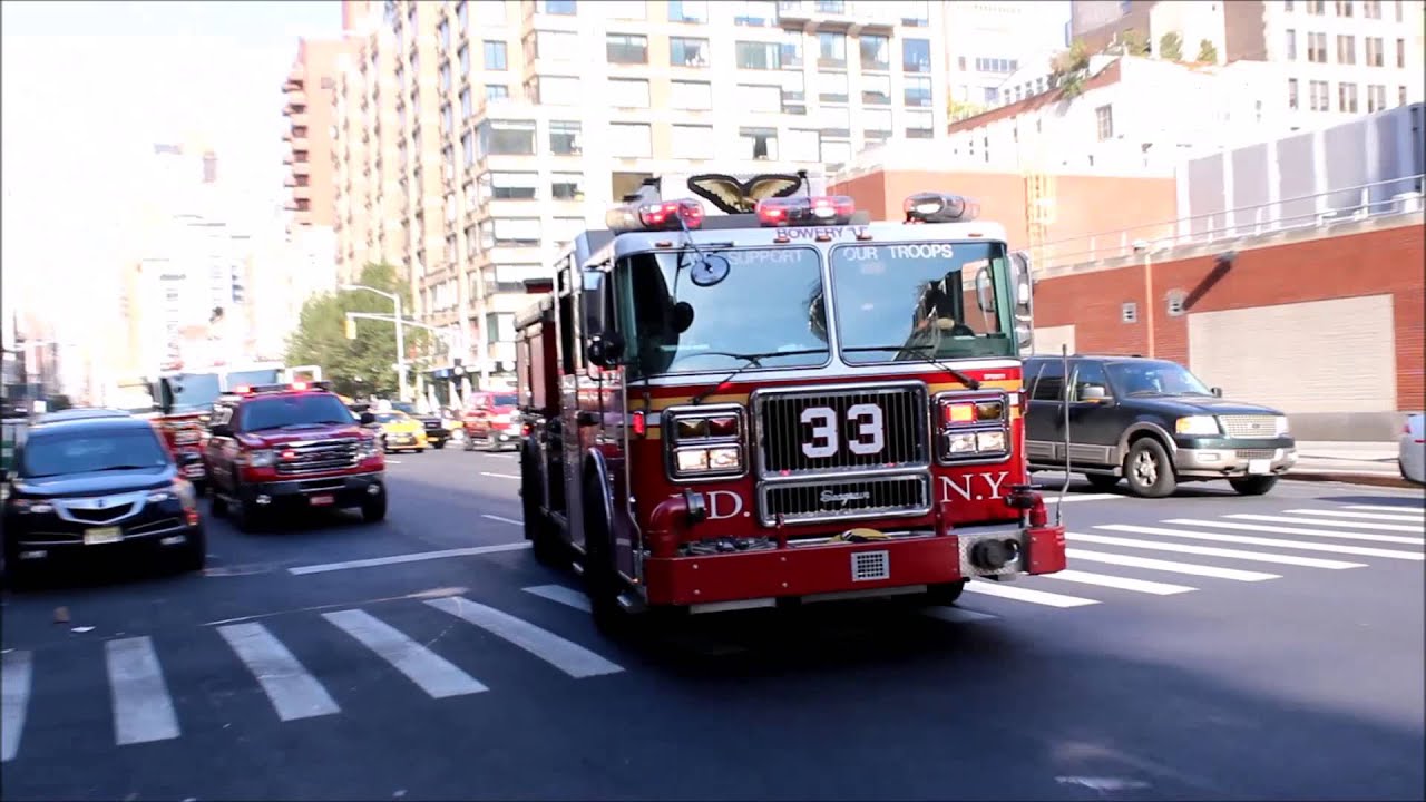 [Manhattan] 2nd ALARM - Major FDNY response - LIGHTS, SIREN & AIRHORN