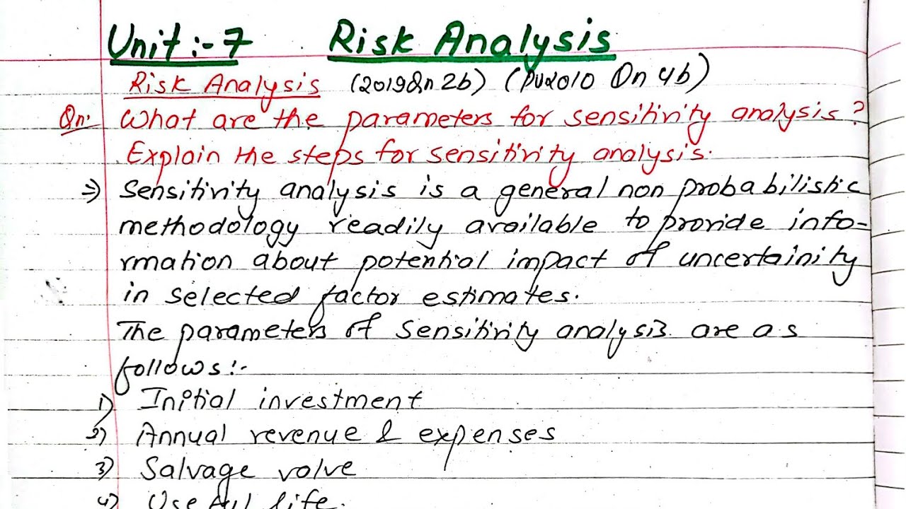 Unit:7 | Risk Analysis | Sensitivity Graph/ Spider Plot | Engineering Economics | Prashant YT |