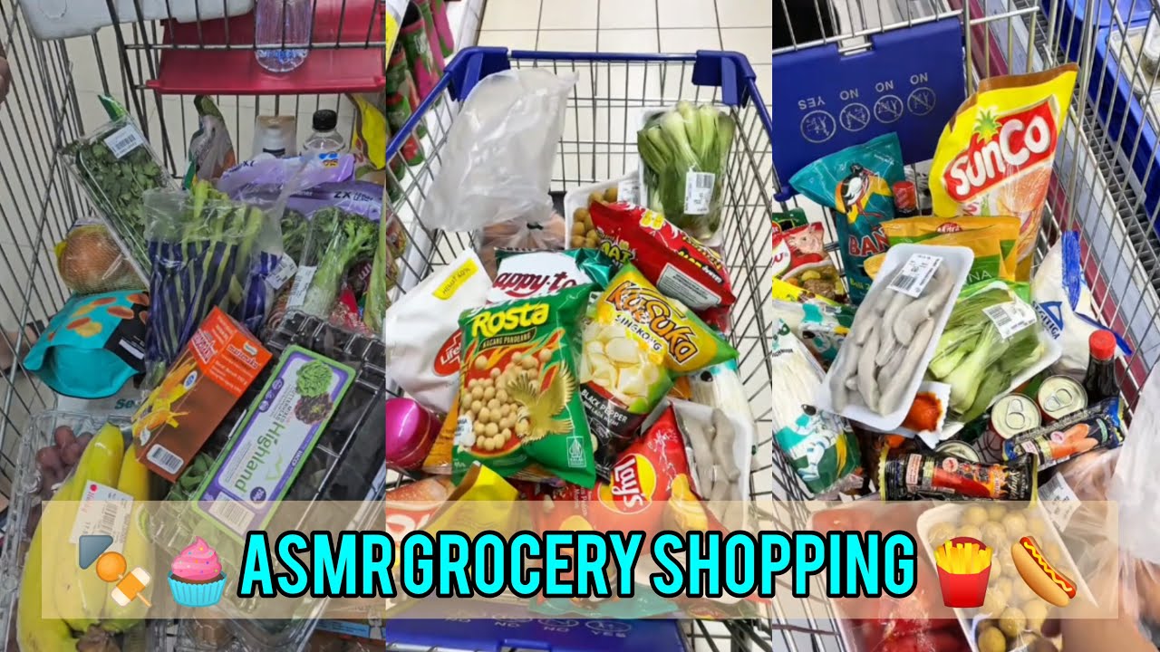 ASMR Grocery Shopping x Restock part 141🍢🍟🍒