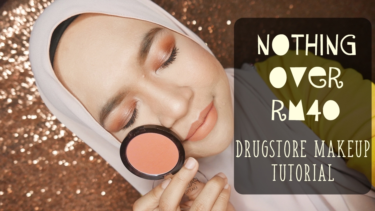NOTHING OVER RM40 |  Full Face Drugstore Makeup | Simple Warm Eyes Edition