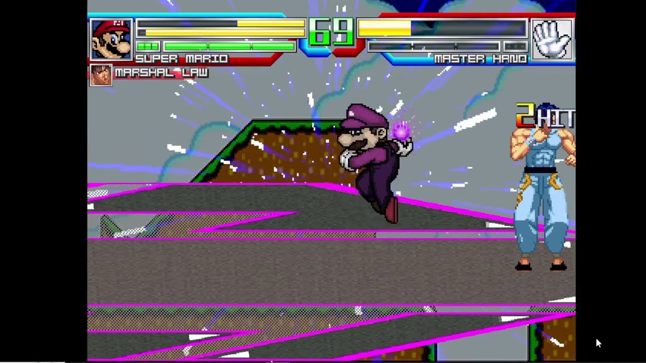 Mugen Battle #3092: Super Mario & Marshall Law vs Master Hand