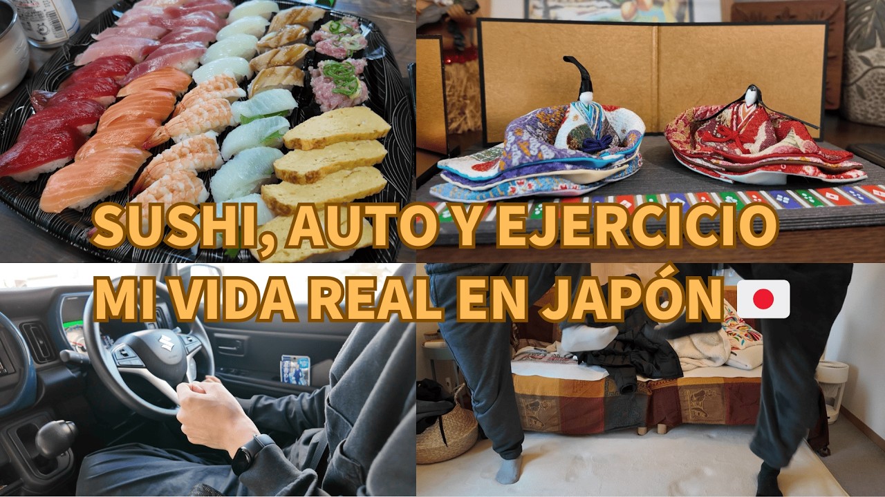 SUSHI con  ABUELA y un paseo en AUTO 🍣🚗 | Mi vida real en Japón 🇯🇵