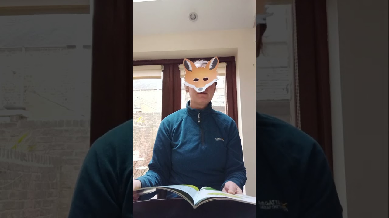 Masked Reader reading the Gingerbread Man