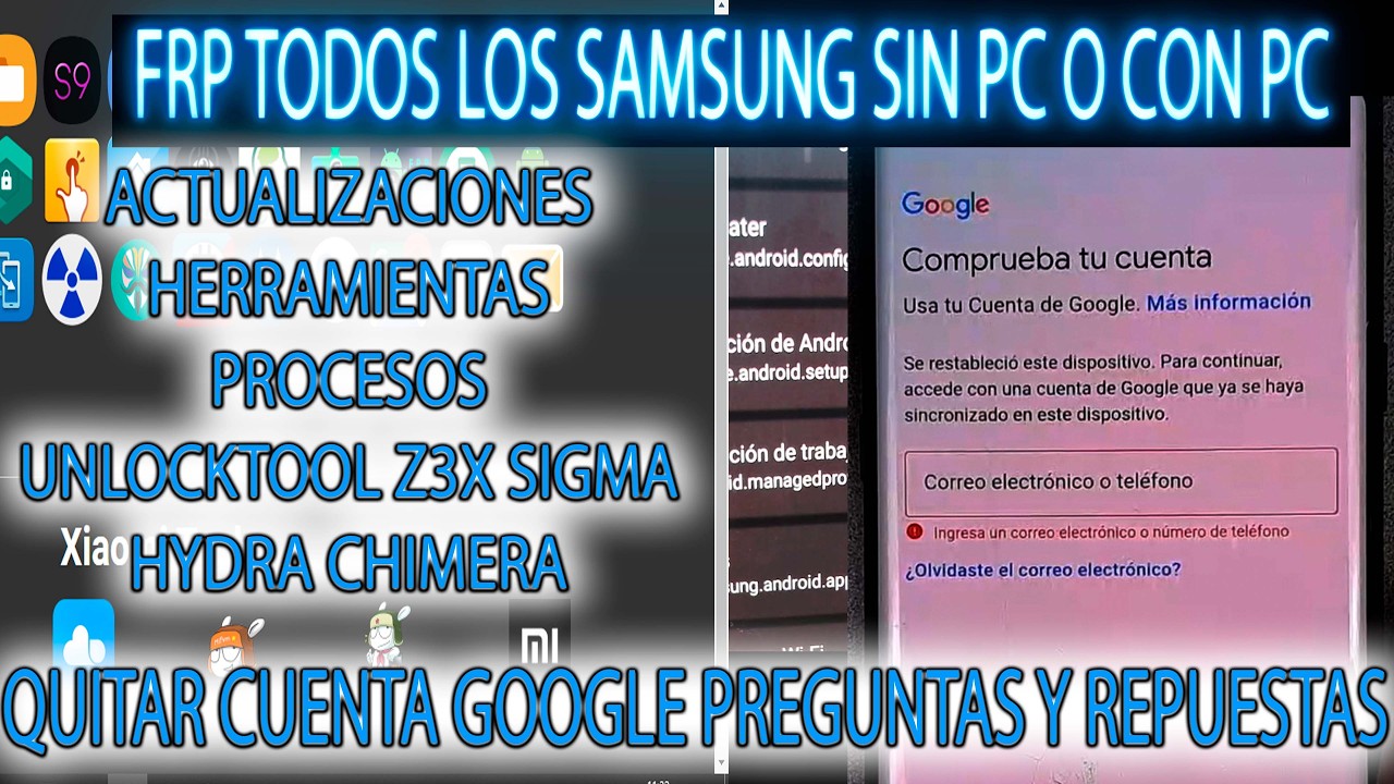 FRP SAMSUNG XIAOMI HONOR OPPO VIVO REALME ZTE ONE PLUS QUITAR CUENTA GOOGLE PREGUNTAS Y RESPUESTAS