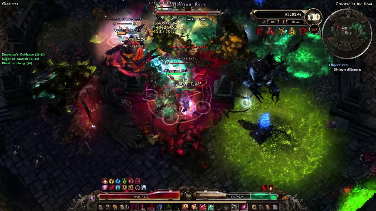 Grim Dawn [1.1.8.1] Crucible 5:05 vs Physical Caster Sentinel