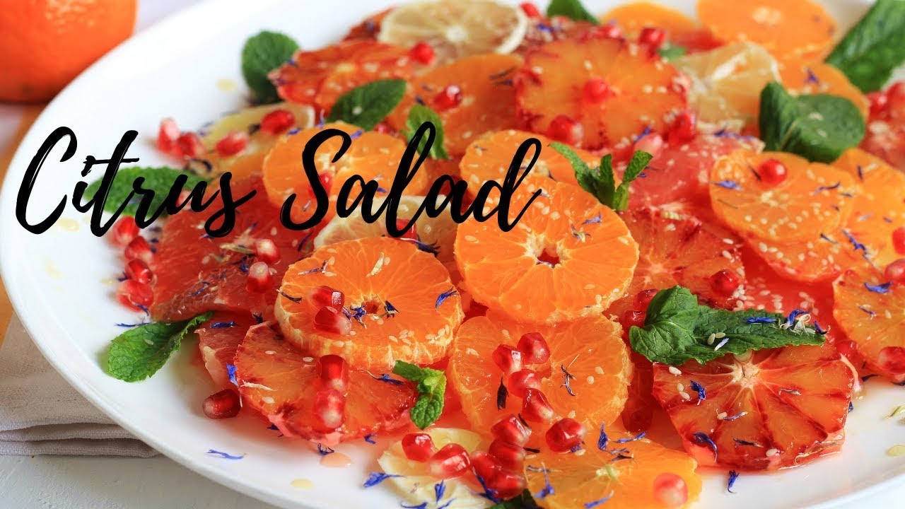 WINTER CITRUS SALAD RECIPE WITH HOMEMADE HONEY DRESSING | INTHEKITCHENWITHELISA