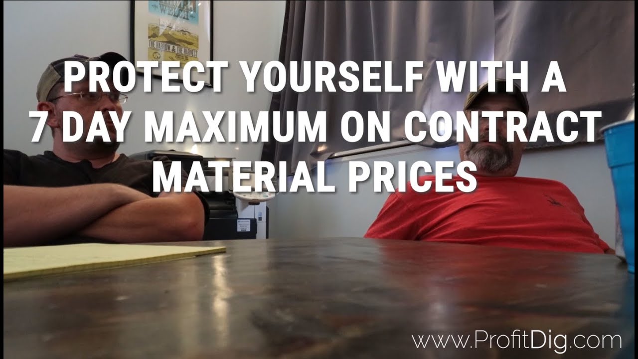 Rising Materials Prices Driving You Crazy? Protect Yourself with a 7 Day Contract Maximum