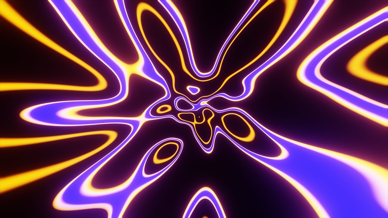 Glowing Yellow Blue 5 Hours Background FREE Video Live Wallpaper Screensaver - 4K VJ LOOP