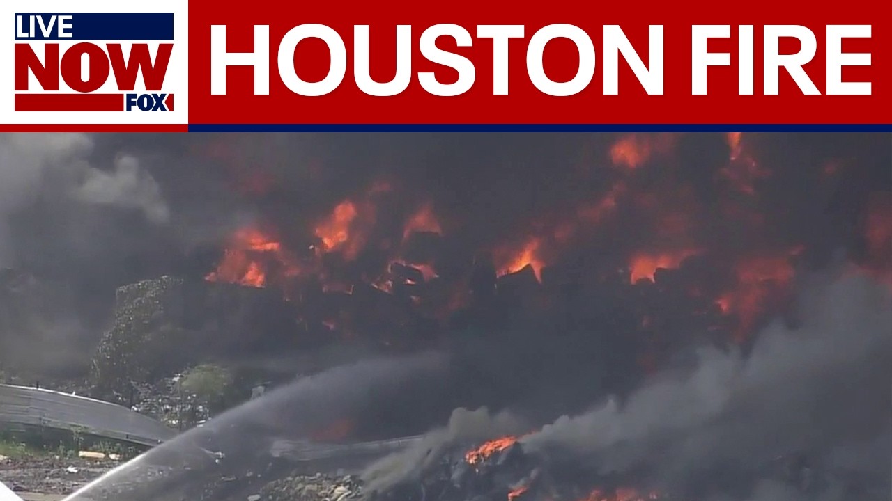 WATCH: Crews battle massive fire at recycling facility in Houston